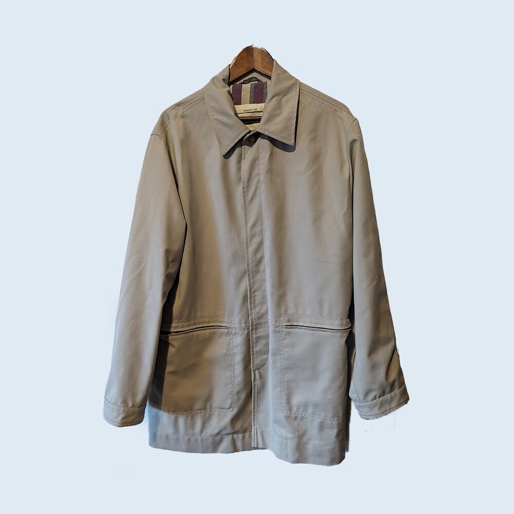 TOMBOLINI - Beige gabardine coat - Sz 50